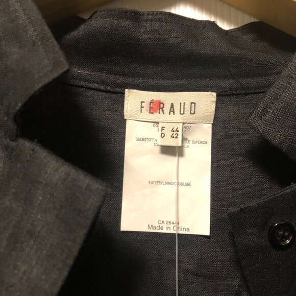 Louis feraud women's new black 100%linen dress  size: 12 - Picture 5 of 6